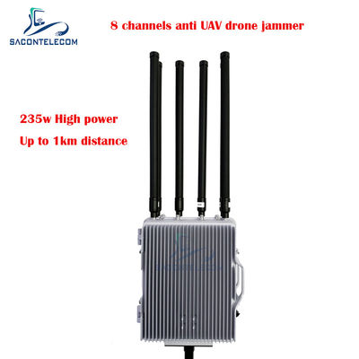Waterproof Outdoor Drone Signal Jammer with 30W per Band and 1-3km Jamming Distance for Anti Drone Defense