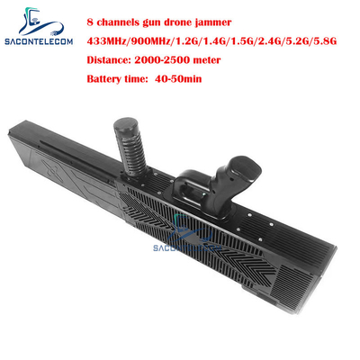 8 Bands 200w high power long distance gun anti drone signal jammer blocker