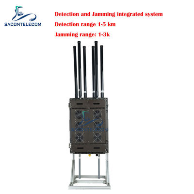 450W 8 Channels Outdoor Drone Jamming System with 1-5km Detection Range