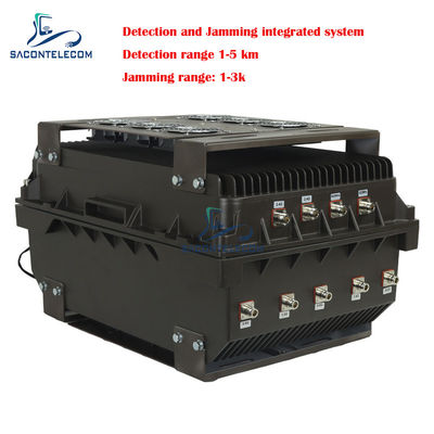 450W 8 Channels Outdoor Drone Jamming System with 1-5km Detection Range