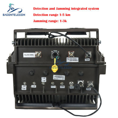 450W 8 Channels Outdoor Drone Jamming System with 1-5km Detection Range