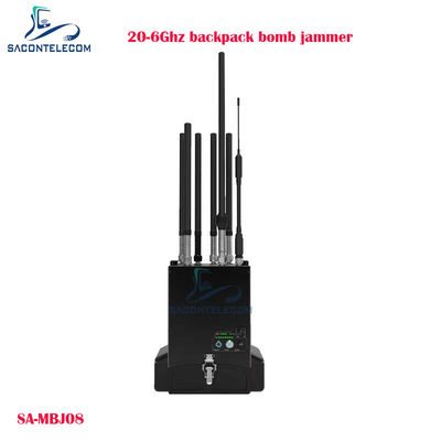 20-6000MHz Manpack drone jammer with 100W power and 40m jamming distance backpack bomb jammer UAV signal blocker