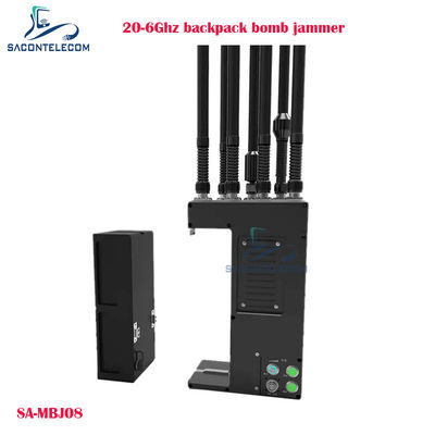 20-6000MHz Manpack drone jammer with 100W power and 40m jamming distance backpack bomb jammer UAV signal blocker