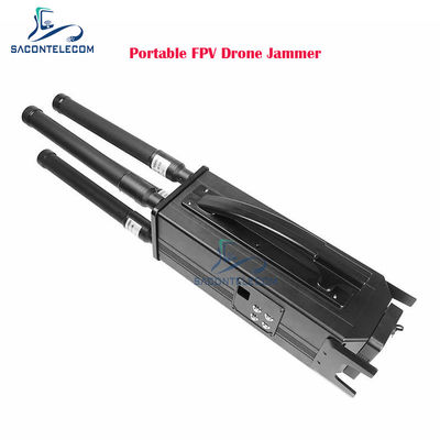 160W 4 Bands Portable Drone Signal Jammer with 1.5KM Jamming Distance and Built-in Battery