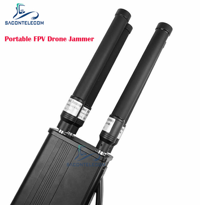 4 Bands 160w Portable FPV drone signal jammer 1.5KM jamming distance built-in battery