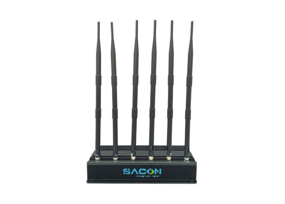 DC12V Car Cell Phone Signal Jammer with 6 Omni Antennas and 15W Output Power for Conference Rooms