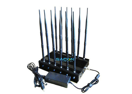 30W High Power 12 Bands Signal Jammer with 50m Range for Cell Phone and Wireless Signal Blocking