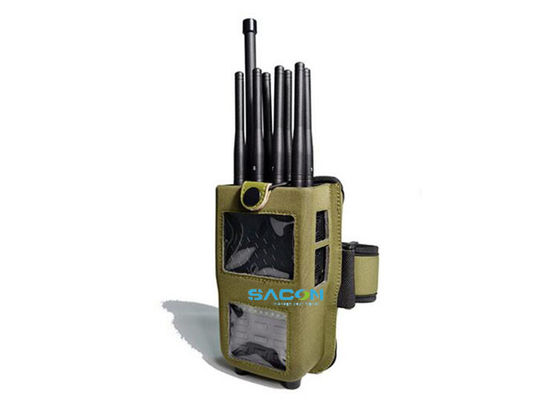 Handheld 5.8G High Power Cell Phone Signal Jammer with 8 Bands and 4700mAh Battery