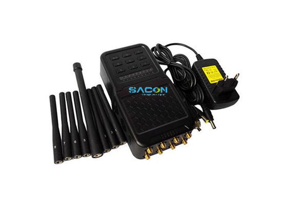 Handheld 5.8G High Power Cell Phone Signal Jammer with 8 Bands and 4700mAh Battery