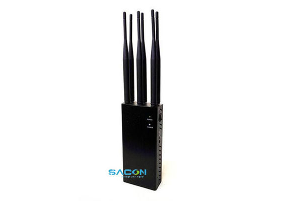 6 Extended Antennas Portable Wifi Signal Jammer with 5 Watt Output Power and 8000mAh Battery