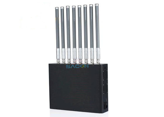 40W High Power Wifi Signal Jammer with 8 Frequency Bands and 50m Jamming Range for Lojack Walkie Talkie