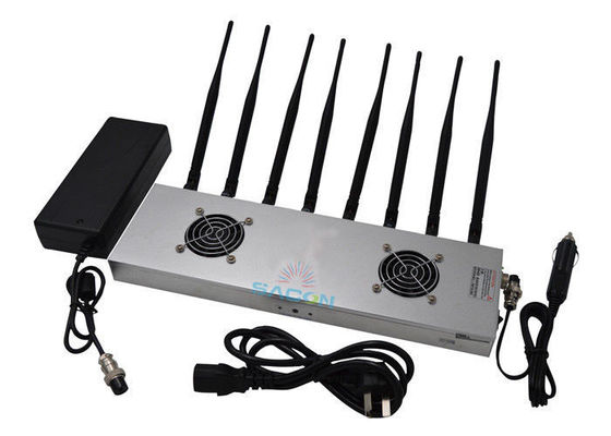 16W High Power Signal Jammer with 8 Bands and 30m Jamming Range for 2G 3G 4G WiFi Blocking