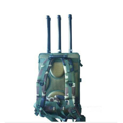 6 Bands Mobile Phone Signal Jammer with 50~200m Jamming Range and 2 Hours Working Time - Portable Backpack Jammer
