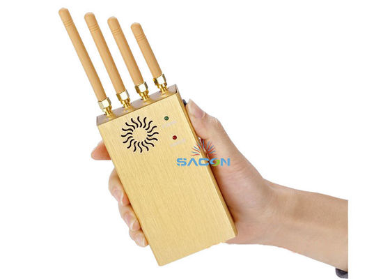 20m Range 4 Antennas 2W Output Power Portable GPS Jammer and Signal Jammer with Leather Case