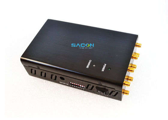 DC12V 4W Portable WiFi Jammer with 8 Omni Antennas for 20m Jamming Range and 1.5 Hours Working Time