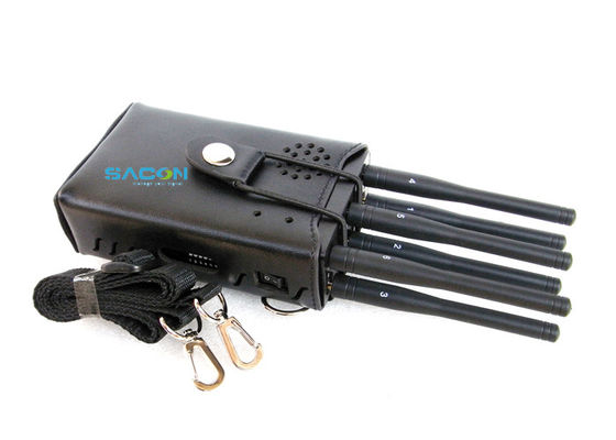 6 Antennas High Power 3W Portable Signal Jammer with 20m Range for WiFi GPS 3G 4G Blocking