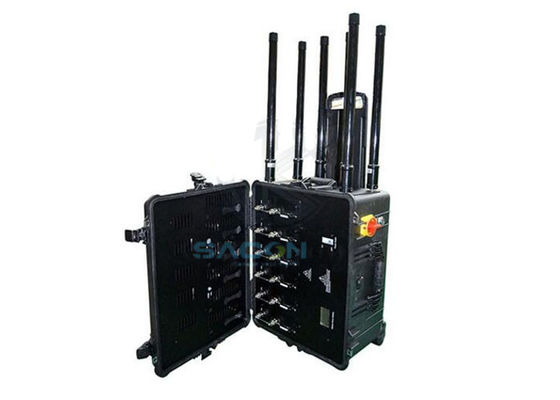 300W 6 Channels Drone Signal Jammer with 1500m Range for  UAV Jamming