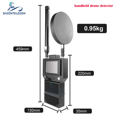 Portable Handheld UAV Drone Signal Detector with 1.5km to 2km Detection Distance and 400-6000MHz Frequency Range