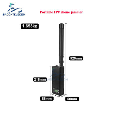Portable Handheld FPV Drone Jammer with 1.5km Range and 50W High Power for UAV Anti Drone Signal Jamming