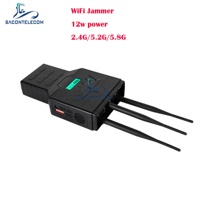 2.4G 5.2G 5.8G Handheld Mobile Phone Signal Jammer Up To 50m