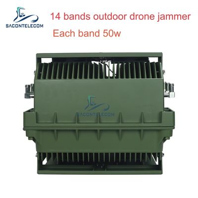 14 Channels 700W High Power Anti Drone Jammer with 2KM Jamming Range for Outdoor Security