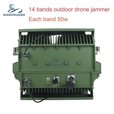 14 Channels 700W High Power Anti Drone Jammer with 2KM Jamming Range for Outdoor Security
