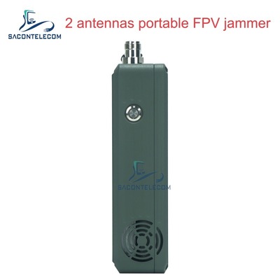 Portable 2 Bands Handheld Anti Drone Jammer with 60W Output Power and 32000Mah Battery