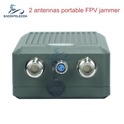 Portable 2 Bands Handheld Anti Drone Jammer with 60W Output Power and 32000Mah Battery