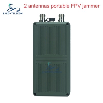 Portable 2 Bands Handheld Anti Drone Jammer with 60W Output Power and 32000Mah Battery