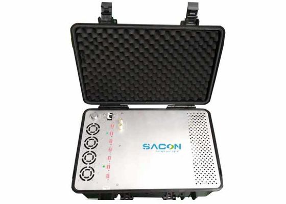 350W 7 Channels Manpack Jammer with Fiber Glass Antennas for 3G 4G GPS Signal Blocking