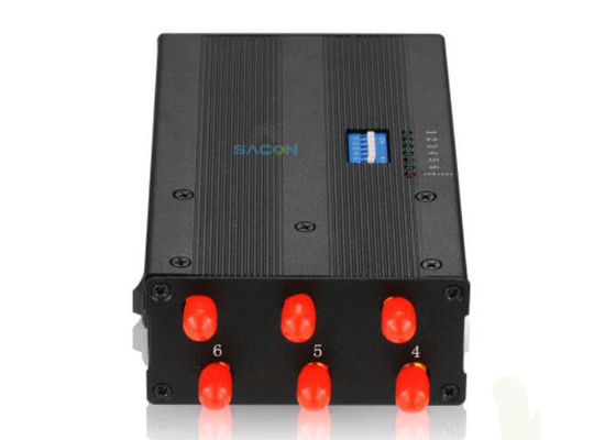 6 Antennas Portable Mobile Phone Jammer with Lithium Battery and 15m Jamming Range