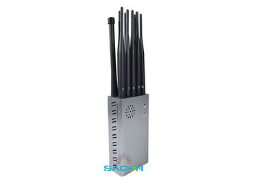 High Power Portable Mobile Phone Blocker Jammer 10w 10 Omni Antennas 8000mAh Battery