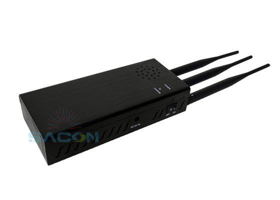 Portable 10W High Power Signal Jammer with 8000mAh Battery and Omni-Directional Antenna for Car Remote Blocking
