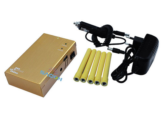 5 Channels Portable Mobile Phone Jammer with Built-in Battery for GPS 2G 3G Signal Blocking