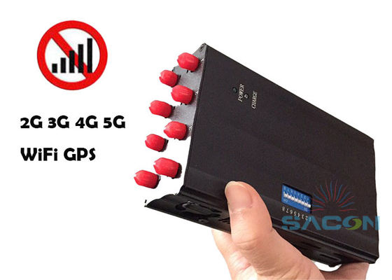 8 Antennas 20m Range 4W Output Power Signal Jammer Mobile Phone Blocker WiFi Jammer