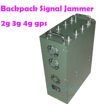 120W 100m Range Backpack Jammer with 8 Omni Antennas for 2G 3G 4G 5G VHF UHF WiFi GPS Signal Blocking