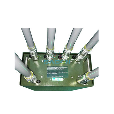 6 Antennas 75W 100m Range Manpack Phone Signal Jammer with Built-in Battery