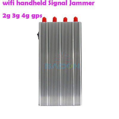 8000mAH Battery 8 Antennas Handheld GPS Signal Jammer for 2G 3G 4G Signal Blocking
