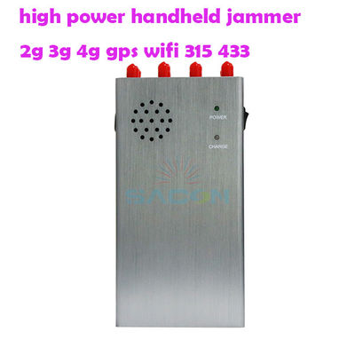 8000mAH Battery 8 Antennas Handheld GPS Signal Jammer for 2G 3G 4G Signal Blocking