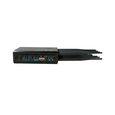 Portable 8 Bands Mobile Signal Jammer with 8000mAh Battery and Adjustable Dip Switch for 2G 3G 4G GPS WiFi Blocking