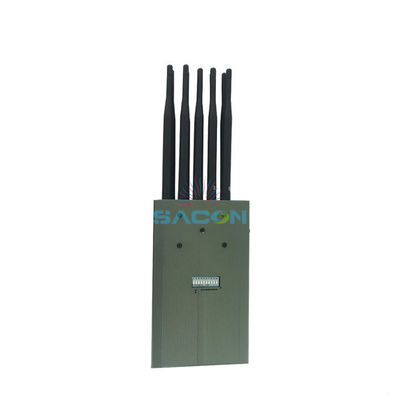 Portable Signal Jammer with 8000mAh Battery 9.5W Output Power for Multi-Band 3G GPS WiFi Blocking