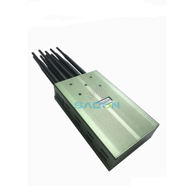10 Bands Handheld Signal Jammer with 20m Radius for Cell Phone Blocking