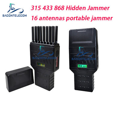 16 Antennas 12000mAh 12W Portable Signal Jammer for 2G 3G 4G 5G GPS WiFi Blocking