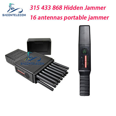 16 Antennas 12000mAh 12W Portable Signal Jammer for 2G 3G 4G 5G GPS WiFi Blocking