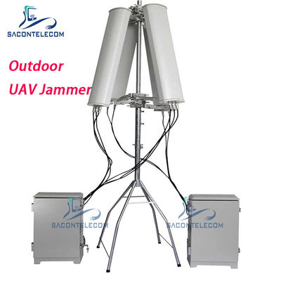 190W Output Power 2km Jamming Range IP64 Waterproof UAV Drone Jammer