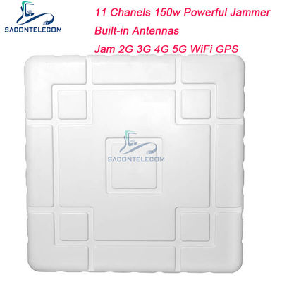 150W Power Mobile Phone Signal Jammer with 11 Channels for 50m Range Blocking 2G 3G 4G 5G WiFi GPS