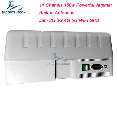 150W High Power GPS WiFi Signal Jammer with 11 Channels and Waterproof Design for Mobile Phone Blocking
