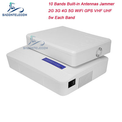 50W High Power Mobile Phone Signal Jammer Blocks 2G 3G 4G 5G GPS WiFi with 20-60m Jamming Radius