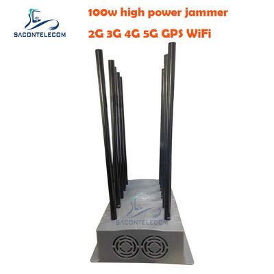 100W High Power Signal Jammer with 10 Channels for VHF UHF GPS Jamming Device