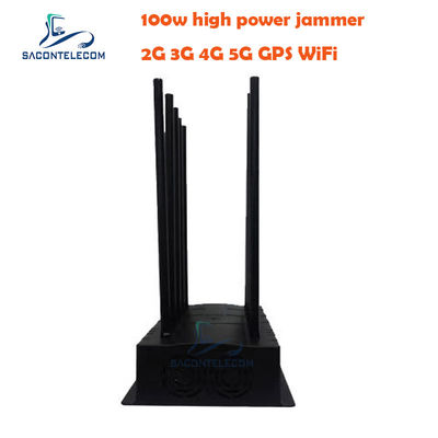 100W High Power 5G Signal Jammer Blocker with 10 Bands and 40m Radius for Indoor Use
